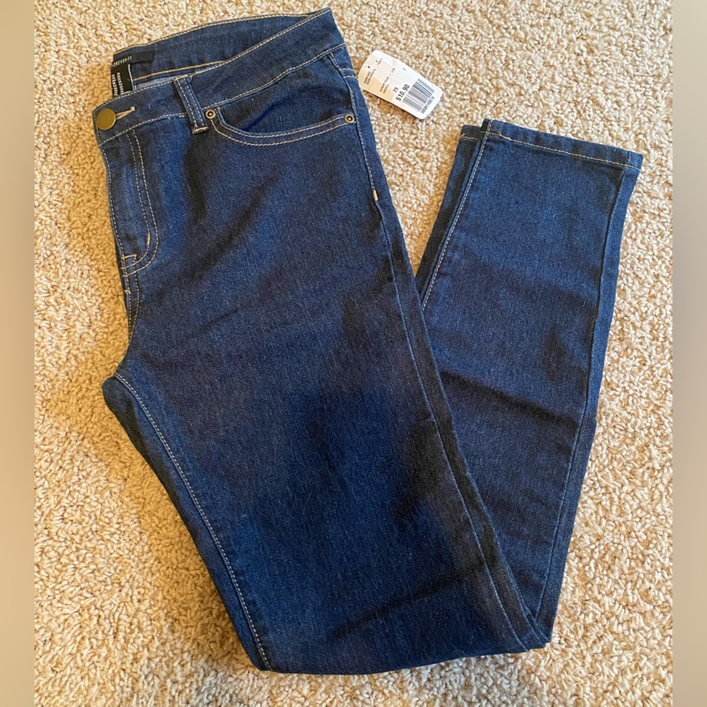 Forever 21 Dark Blue Skinny Jeans